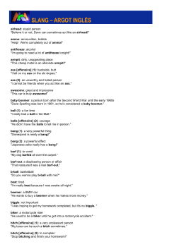 slang – argot inglés - Plaza Comunitaria en Mountain Home