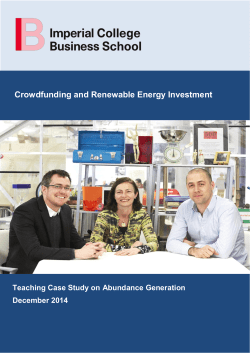 Crowdfunding and Renewable Energy Investment
