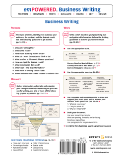 Business-Writing Job Aid