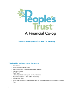 Common Sense Approach To New Car Shopping