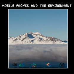 MOBILE PHONEs AND THE ENVIRONMENT