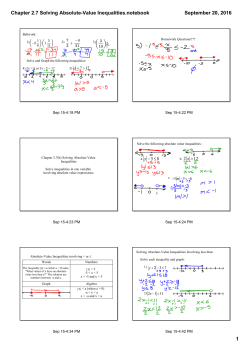 Chapter 2.7 Solving Absolute-Value Inequalities.notebook
