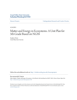 Matter and Energy in Ecosystems: A Unit Plan for 5th Grade Based