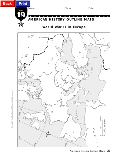 AMERICAN HISTORY OUTLINE MAPS World War II in Europe