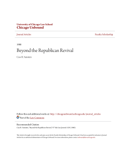 Beyond the Republican Revival - Chicago Unbound