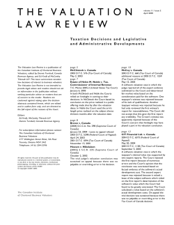 Volume 11, Issue 2 - Chartered Business Valuators