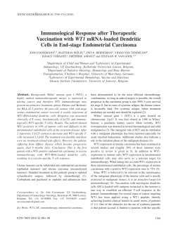 Immunological Response after Therapeutic Vaccination