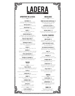 ENSALADAS APERITIVOS DE LA CASA TACOS PLATOS FUERTES