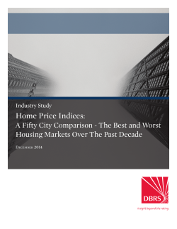 Home Price Indices: A Fifty City Comparison