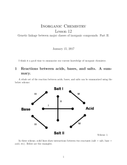 Inorganic Chemistry Lesson 12