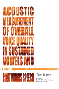 Acoustic measurement of overall voice quality in sustained vowels