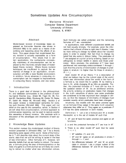 Sometimes Updates Are Circumscription