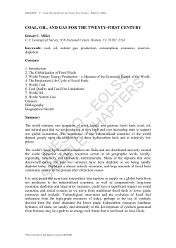 Coal, Oil, and Gas for the Twenty-First Century