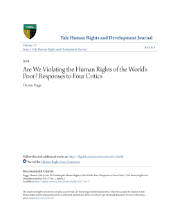 Are We Violating the Human Rights of the World`s Poor?