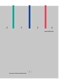Jahresbericht - Katalog der Deutschen Nationalbibliothek