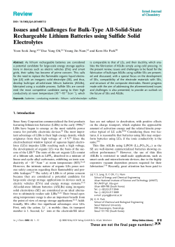 Issues and Challenges for Bulk-Type All-Solid-State