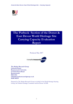 Purbeck Carrying Capacity 140607