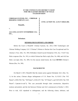 1 IN THE UNITED STATES DISTRICT COURT FOR THE EASTERN