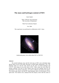 The mass and hydrogen content of M31