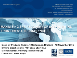 MAXIMISING THE RECOVERY OF USEFUL METAL FROM ORES