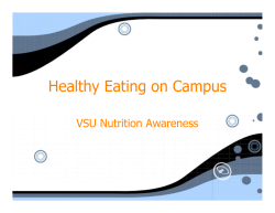 Healthy Eating on Campus - VSU College of Agriculture