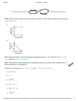 290. Explain what the slope of each line below represents. Then find