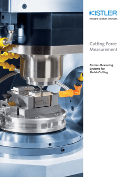 Brochure, Cutting Force, Cutting Force Measurement