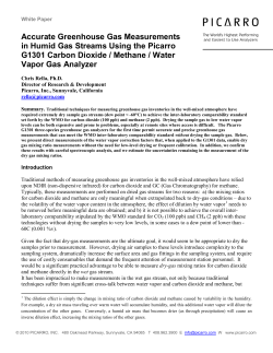 Accurate Greenhouse Gas Measurements in Humid Gas Streams