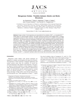 Manganese Oxides: Parallels between Abiotic and Biotic Structures