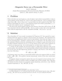 Magnetic Force on a Permeable Wire