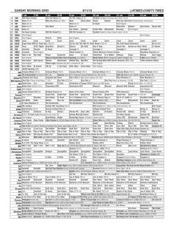 SUNDAY MORNING GRID 9/11/16 LATIMES.COM/TV TIMES