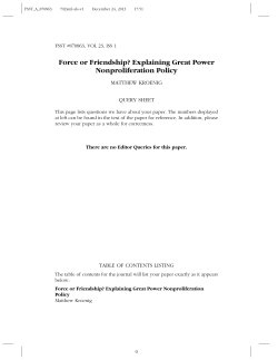 Force or Friendship? Explaining Great Power