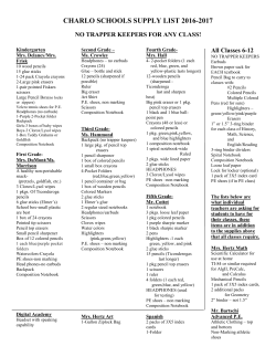 school supply lists - Charlo High School