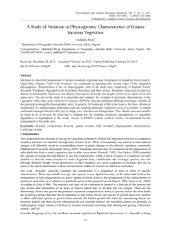 A Study of Variation in Physiognomic Characteristics of Guinea