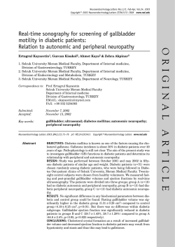 Gallbladder function in diabetes mellitus