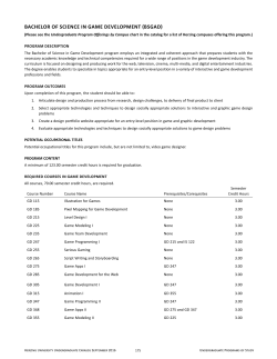 bachelor of science in game development (bsgad)