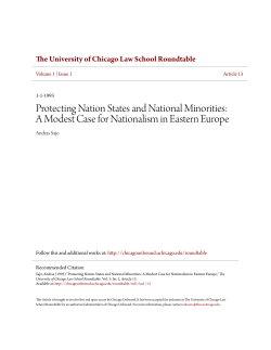 Protecting Nation States and National Minorities