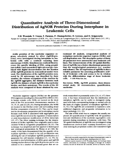 Quantitative analysis of three-dimensional distribution of AgNOR