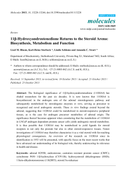11&beta;-Hydroxyandrostenedione Returns to the Steroid Arena