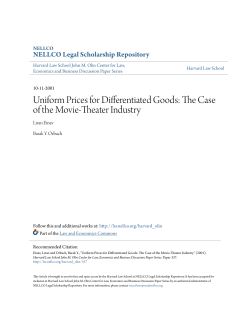 Uniform Prices for Differentiated Goods