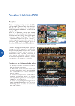 Asian Water Cycle Initiative (AWCI)