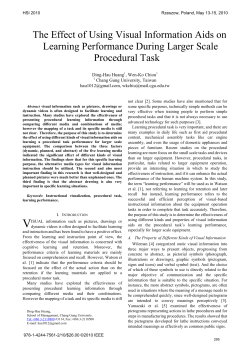 The Effect of Using Visual Information Aids on Learning