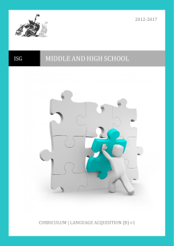 middle and high school - The International School in Genoa