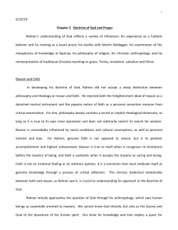 Chapter 2 Doctrine of God and Prayer