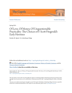 Of Love, Of Money, Of Unquestionable Practicality