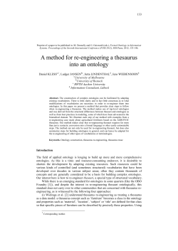 A method for reengineering a thesaurus into an ontology _FOIS