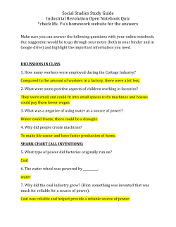 Social Studies Study Guide Industrial Revolution Open Notebook