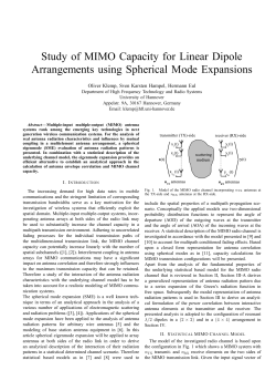 Study of MIMO Capacity for Linear Dipole Arrangements