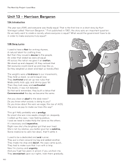 Unit 13 - Harrison Bergeron