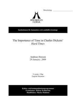 Hard Times (1854) is one of Charles Dickens most famous novels